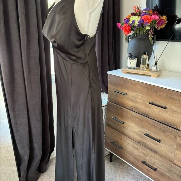 Astr Black Satin Maxi Dress - Picture 2 of 3